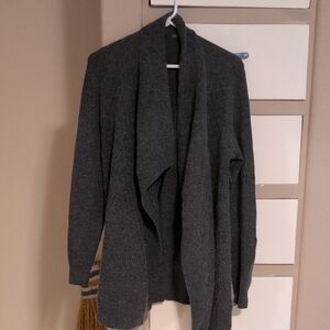 Vince Charcoal Cashmere Wool Knit Cardigan Sweater